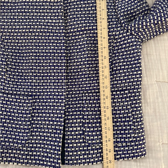 J. Crew Silk Blend Tweed Lady Jacket/blazer Purple White Metallic Like New Sz 4 - Picture 10 of 12